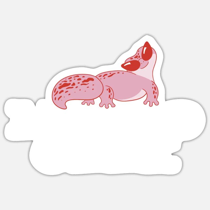 Eidechsenliebhaber Eidechse Geschenk Eidechse Besitzer Sticker Größe S (10 x 10 cm)