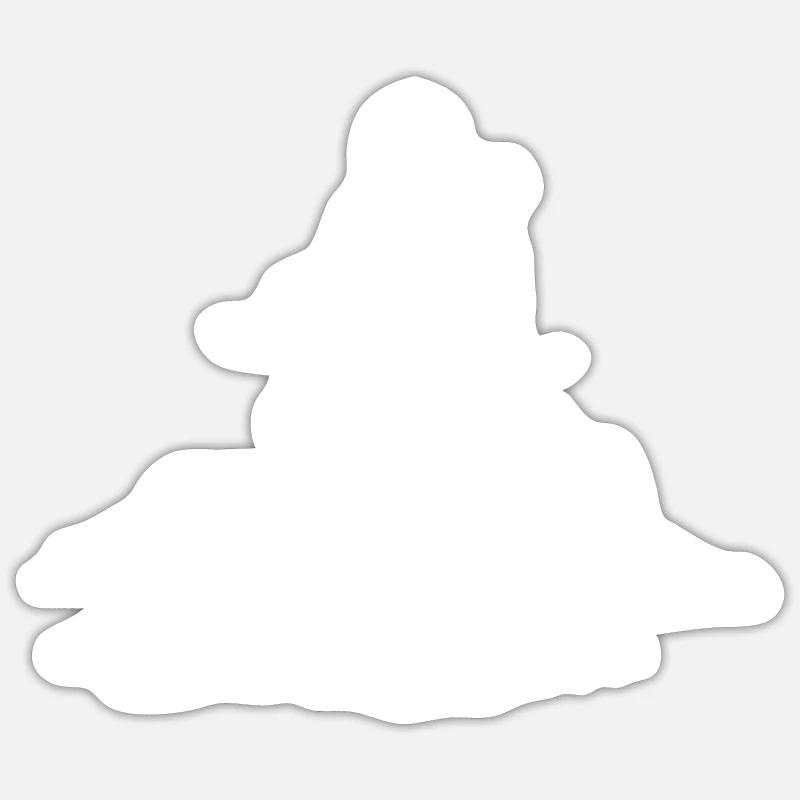 Quad - Sticker taille S (10 x 10 cm) - blanc mat