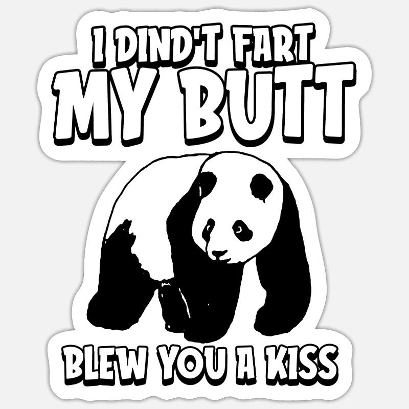 Panda panda géant Sticker taille S (10 x 10 cm)