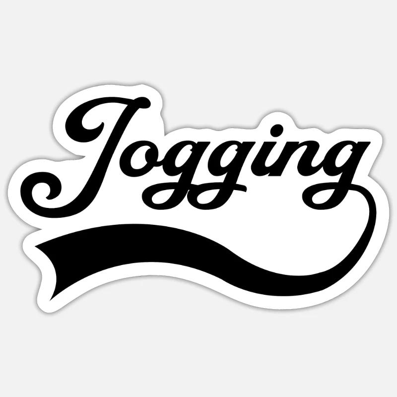Lettrage de jogging - Sticker taille S (10 x 10 cm) - blanc mat