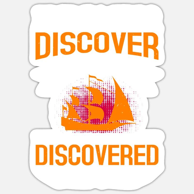 EINFACH ENTDECKEN SCHON EINMAL ENTDECKT - Sticker Größe S (10 x 10 cm) - Mattweiß