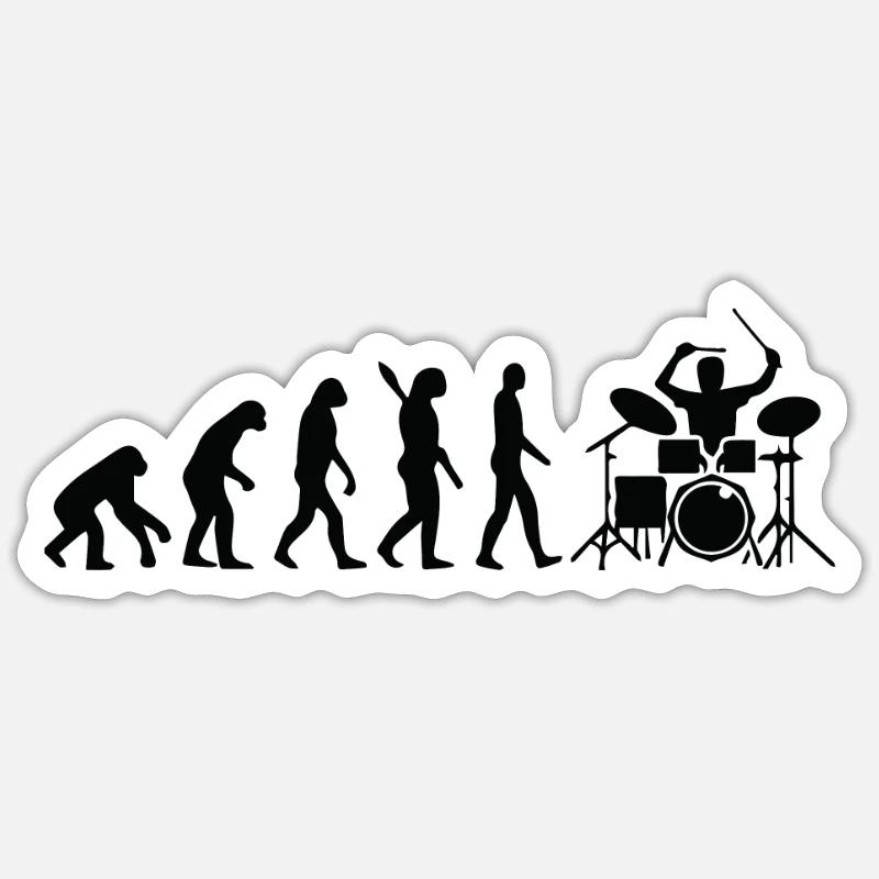 Évolution du batteur Évolution du batteur Évolution du batteur Sticker taille S (10 x 10 cm)