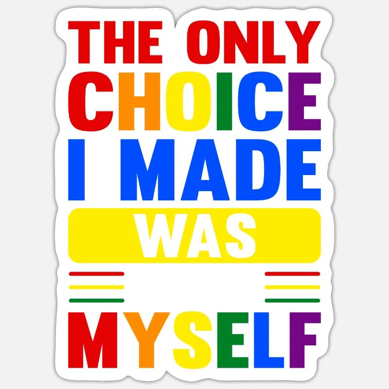 Sei ich selbst - Sticker Größe S (10 x 10 cm) - Mattweiß