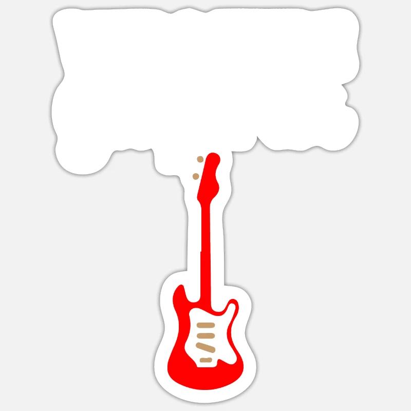Guitariste polyvalent Sticker taille S (10 x 10 cm)