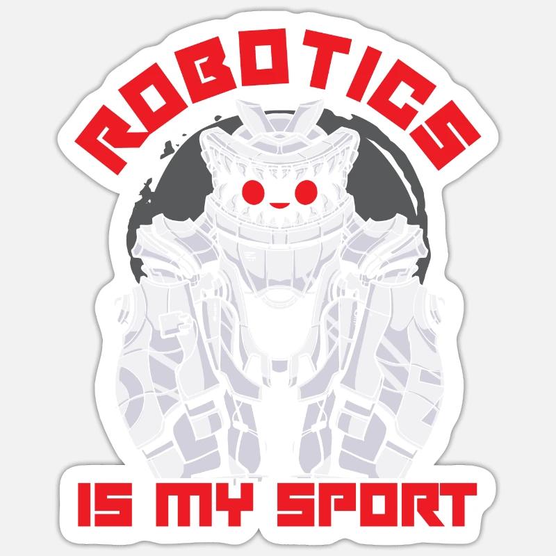 Deep Learning AI Intelligence artificielle Robotique - Sticker taille S (10 x 10 cm) - blanc mat