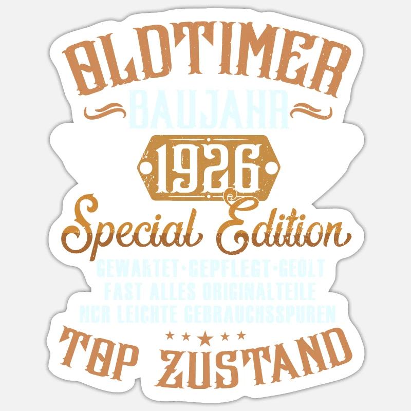 Oldtimer 1926 - Sticker Größe S (10 x 10 cm) - Mattweiß