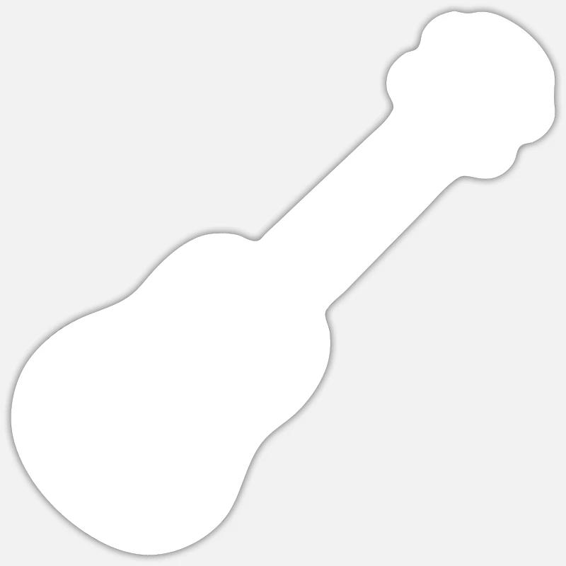 Ukulele - Sticker size S (10 x 10 cm) - white matte