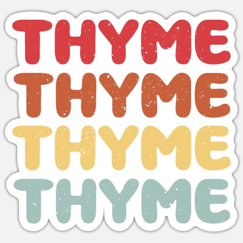 Thyme - Sticker size S (10 x 10 cm) - white matte