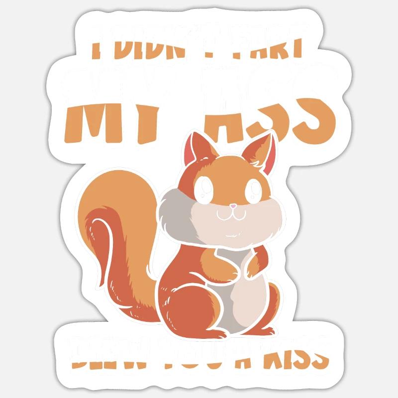 Squirrel - Sticker size S (10 x 10 cm) - white matte