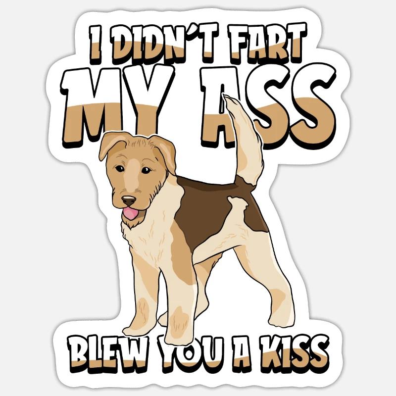 Terrier de blé - Sticker taille S (10 x 10 cm) - blanc mat