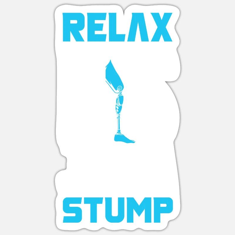 Leg prosthesis - Sticker size S (10 x 10 cm) - white matte