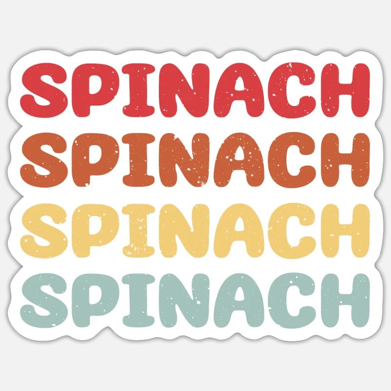 Spinat - Sticker Größe S (10 x 10 cm) - Mattweiß