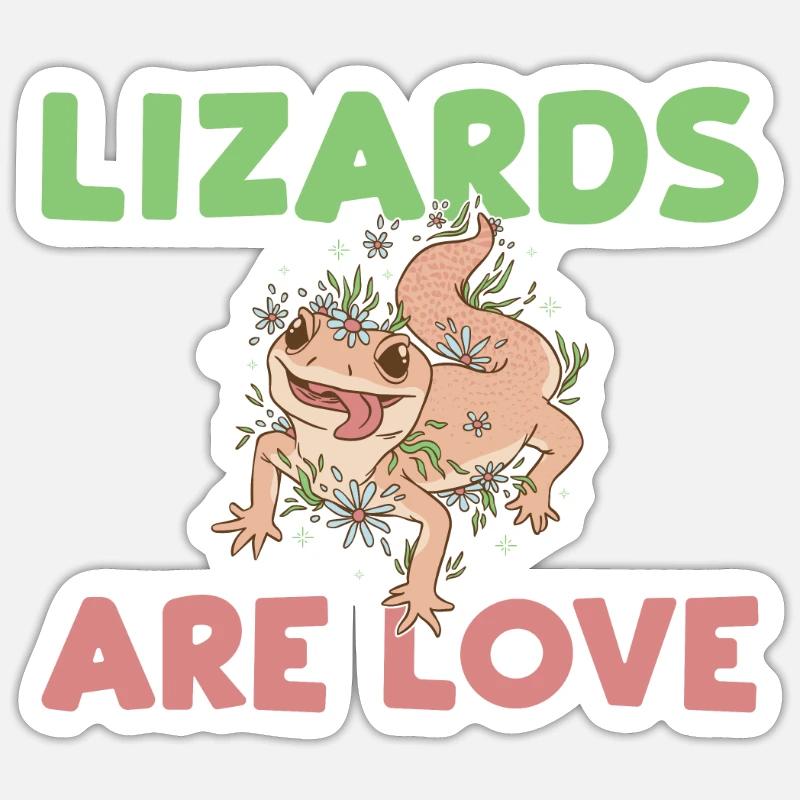 Eidechsenliebhaber Eidechse Geschenk Eidechse Besitzer Sticker Größe S (10 x 10 cm)