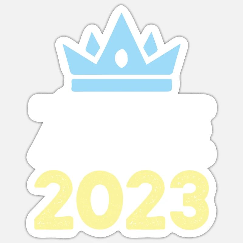 Zrce 2023 Krone - Sticker Größe S (10 x 10 cm) - Mattweiß