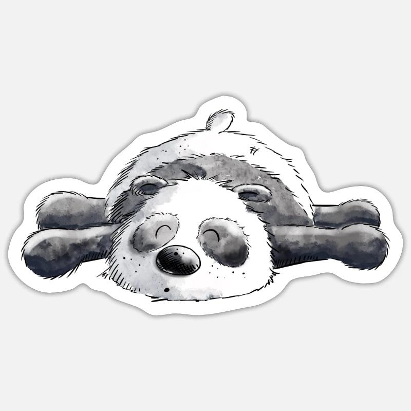 Dreaming Panda Bear - Sticker size S (10 x 10 cm) - white matte