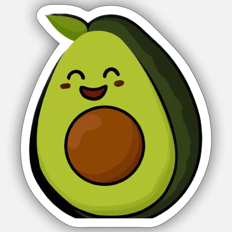 Funny Avocado - Sticker size S (10 x 10 cm) - white matte