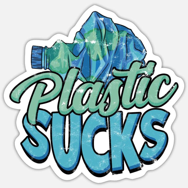 Plastic Sucks - Plastic Sticker size S (10 x 10 cm)