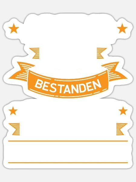 Abitur 2023 Abschluss Abitur Prüfung Geschenk - Sticker Größe S (10 x 10 cm) - Mattweiß