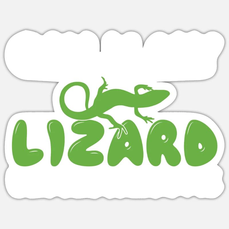 Eidechsenliebhaber Eidechse Geschenk Eidechse Besitzer Sticker Größe S (10 x 10 cm)