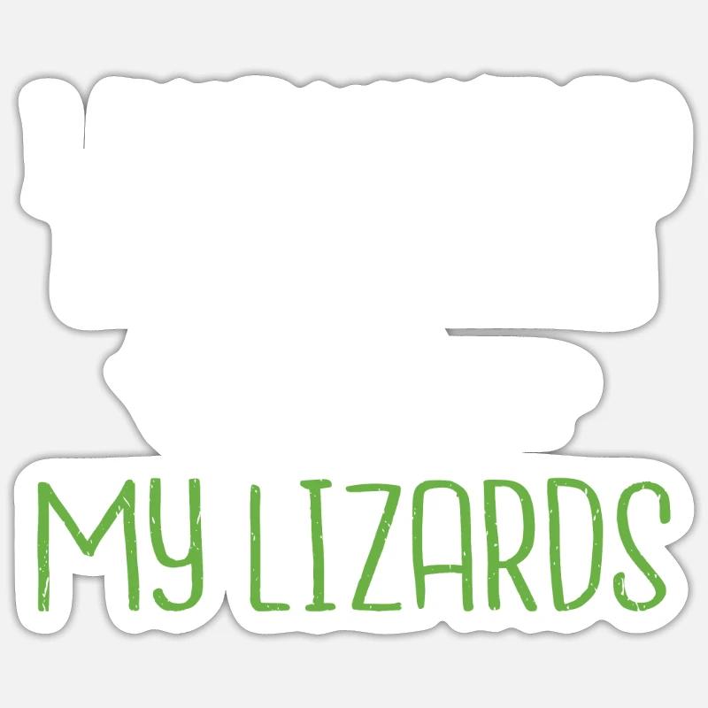Eidechsenliebhaber Eidechse Geschenk Eidechse Besitzer Sticker Größe S (10 x 10 cm)