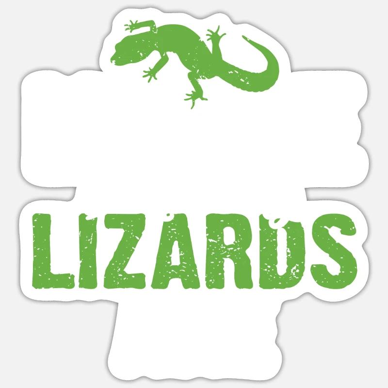 Eidechsenliebhaber Eidechse Geschenk Eidechse Besitzer Sticker Größe S (10 x 10 cm)