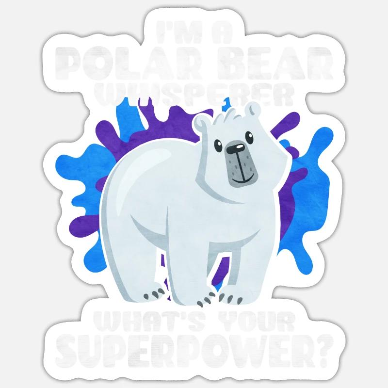 Polar bear - Sticker size S (10 x 10 cm) - white matte