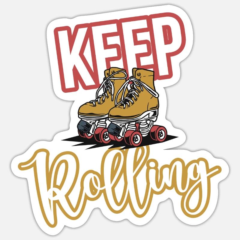 Keep Rolling Sticker taille S (10 x 10 cm)