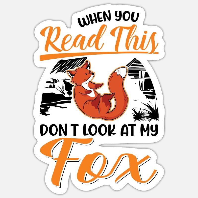 Fuchs Geschenk Rotfuchs Sticker Größe S (10 x 10 cm)