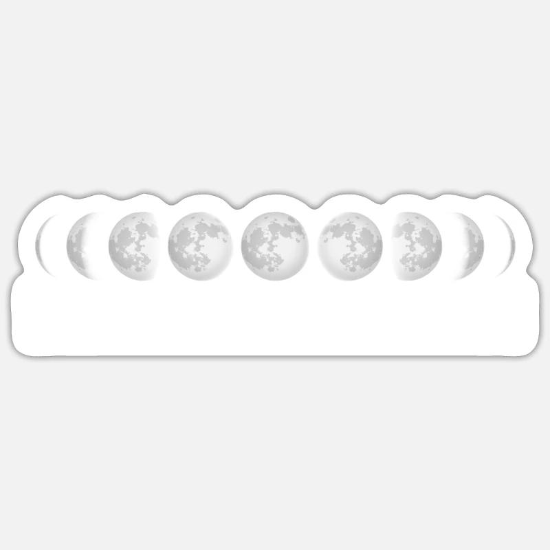Ich gehe durch eine Phase Mondfinsternis Mondphase - Sticker Größe S (10 x 10 cm) - Mattweiß