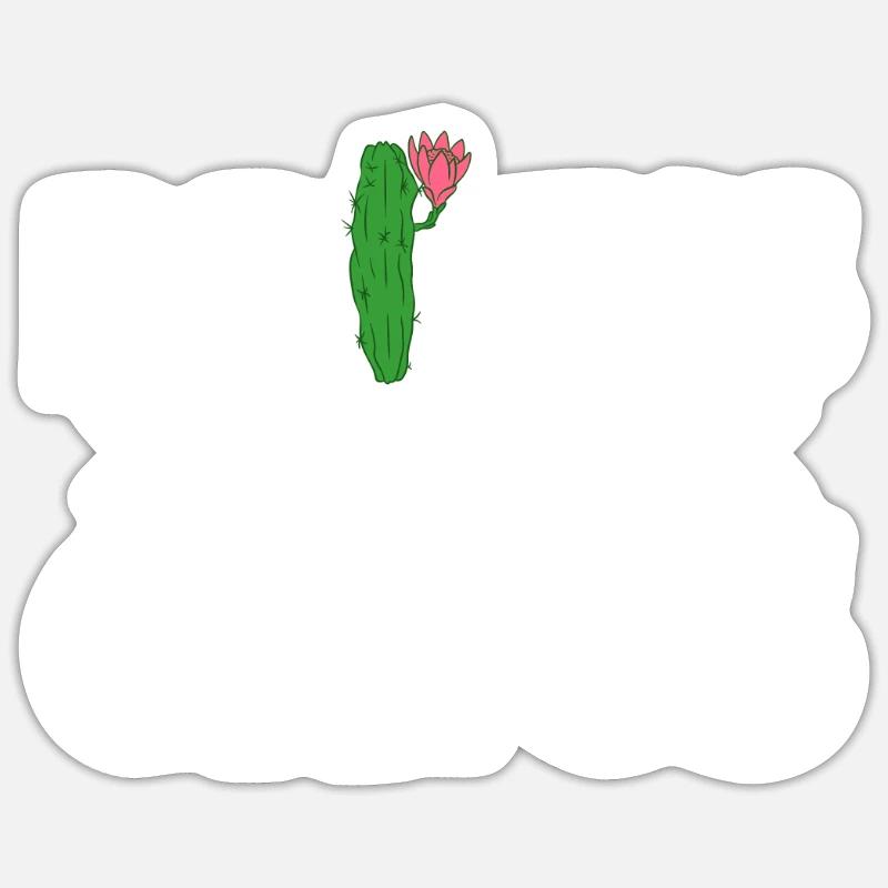 Cactus Pricks Before Chics - Sticker Größe S (10 x 10 cm) - Mattweiß