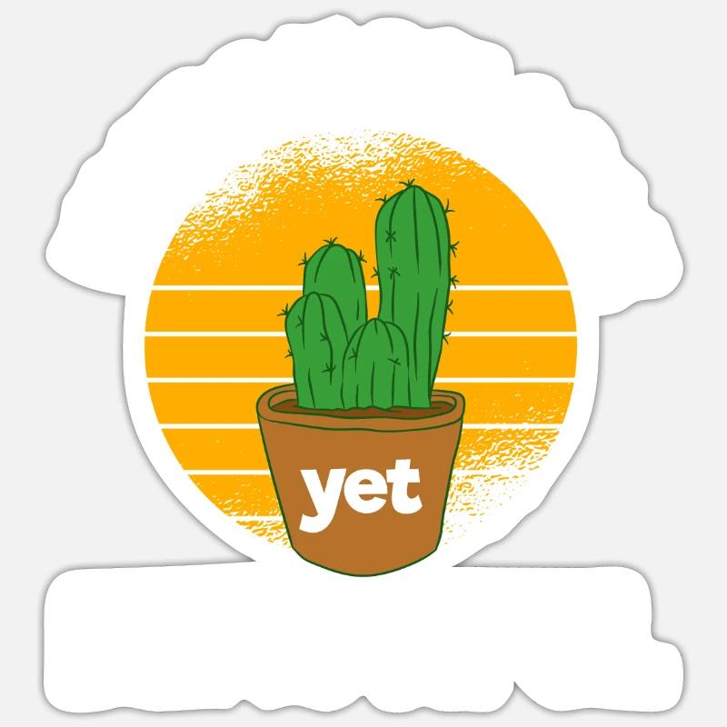 Untouchable Yet Beautiful Cactus - Sticker size S (10 x 10 cm) - white matte