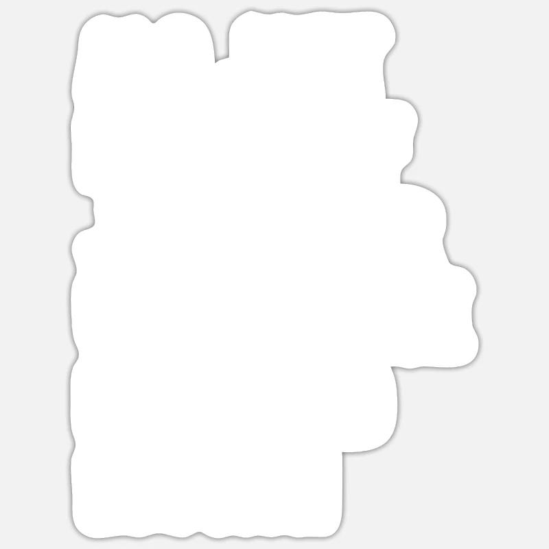 Als Gott mich schuf - Optimismus Berlin - Spruch - Sticker Größe S (10 x 10 cm) - Mattweiß