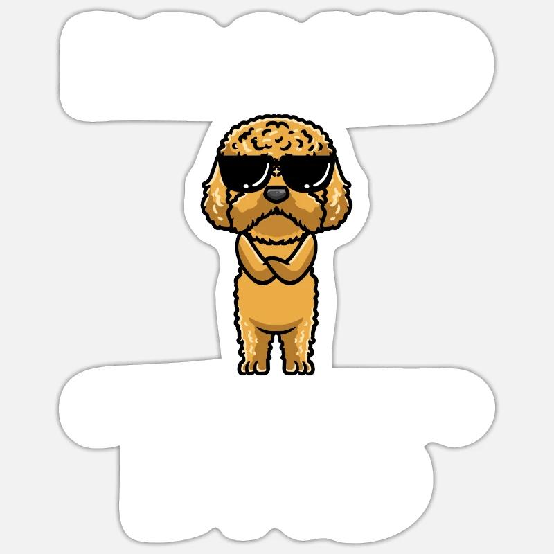Cockapoo Hund Sticker Größe S (10 x 10 cm)