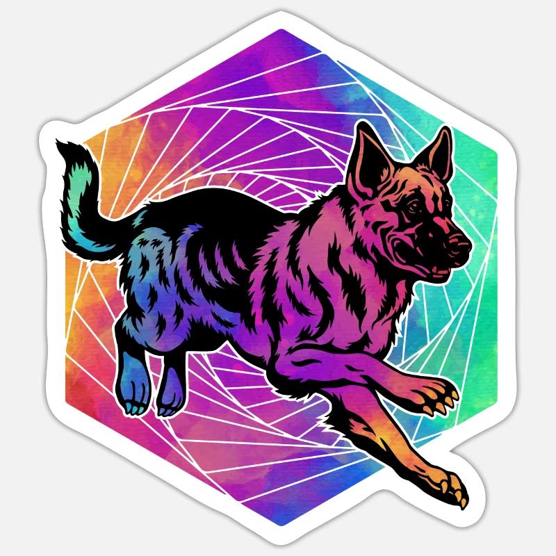 German Shepherd Sticker size S (10 x 10 cm)