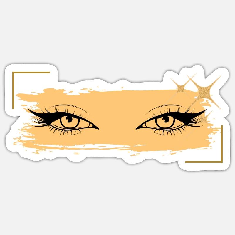 Romantic, sensual woman's look. Sticker size S (10 x 10 cm)