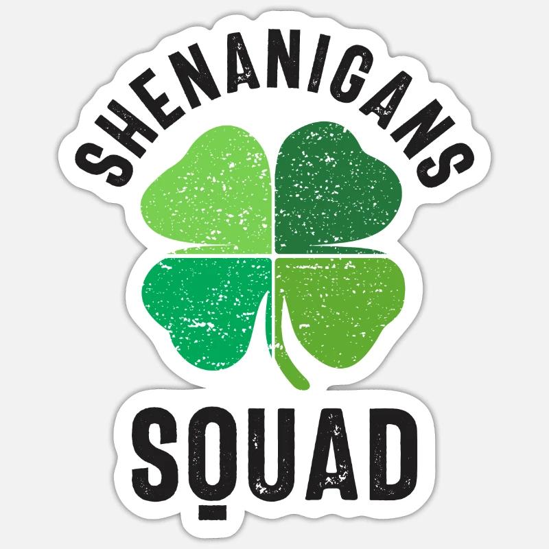 Shenanigans Squad St Patricks Day - Sticker size S (10 x 10 cm) - white matte