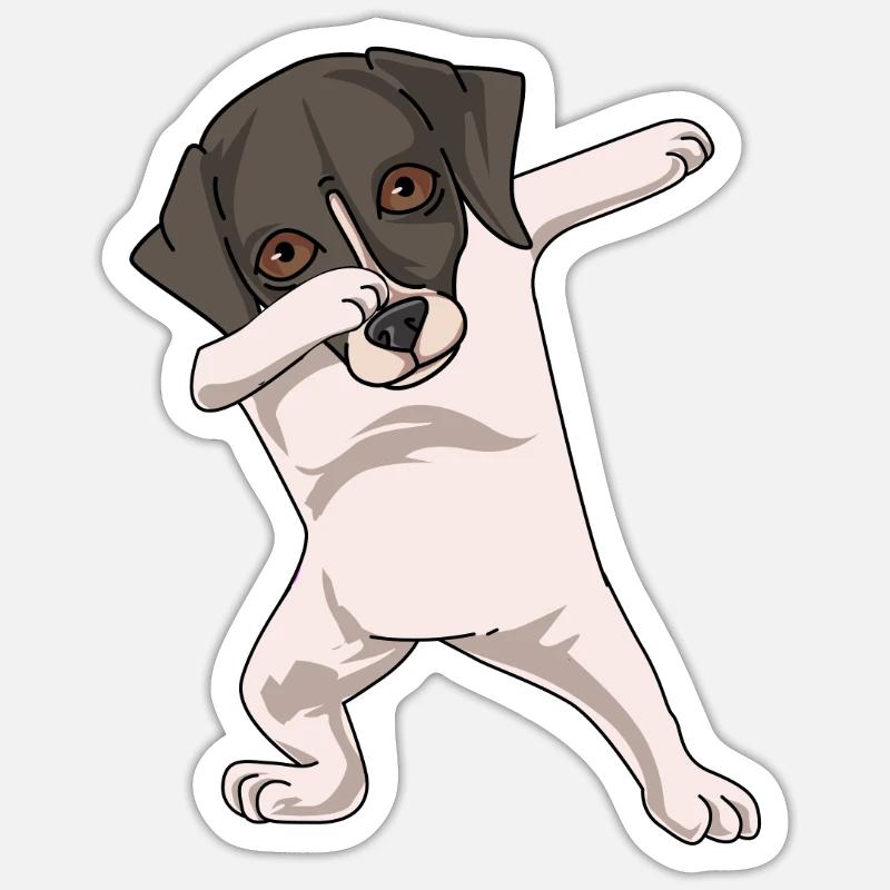 Whippet - Sticker size S (10 x 10 cm) - white matte