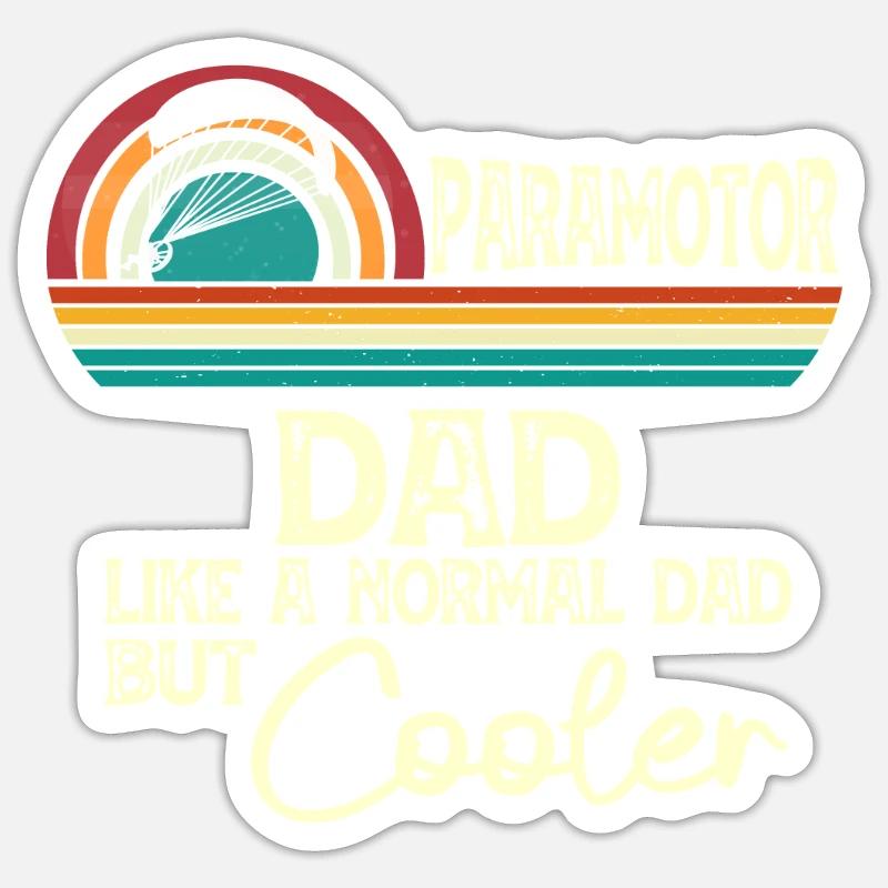 Paramoteur pilote paramoteur Sticker taille S (10 x 10 cm)