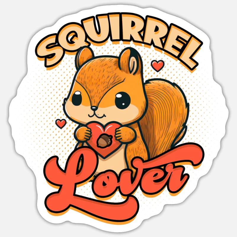 Eichhörnchenliebhaber - Eichhörnchen Sticker Größe S (10 x 10 cm)