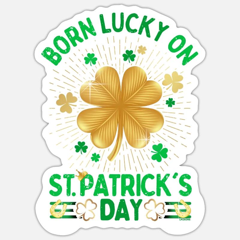 Irland Saint Patrick's Day oder - Sticker Größe S (10 x 10 cm) - Mattweiß