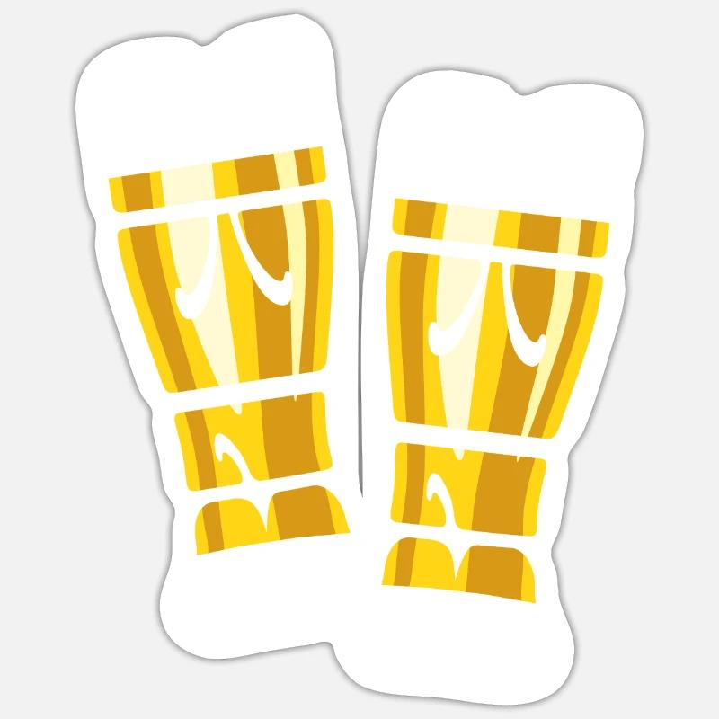 Durst - Bier trinken - Weizenbier - anstoßen Sticker Größe S (10 x 10 cm)