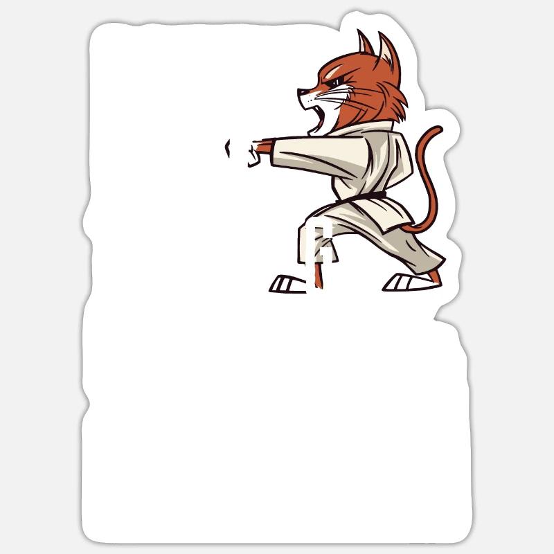 Continuez à vous entraîner jusqu’à ce que la ceinture devienne noire - Sticker taille S (10 x 10 cm) - blanc mat