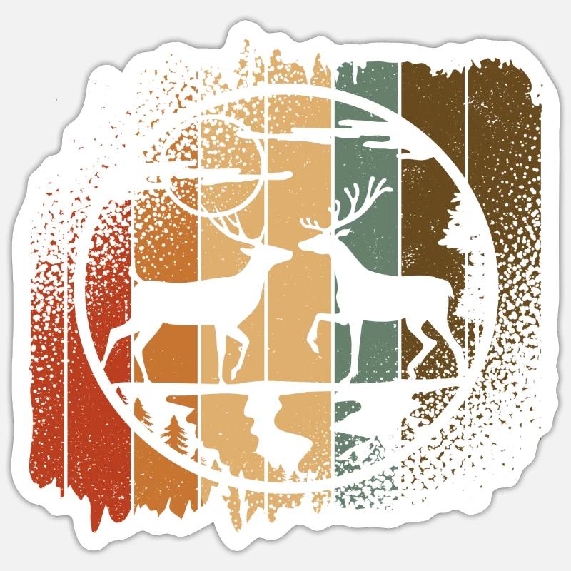 roe deer - Sticker size S (10 x 10 cm) - white matte