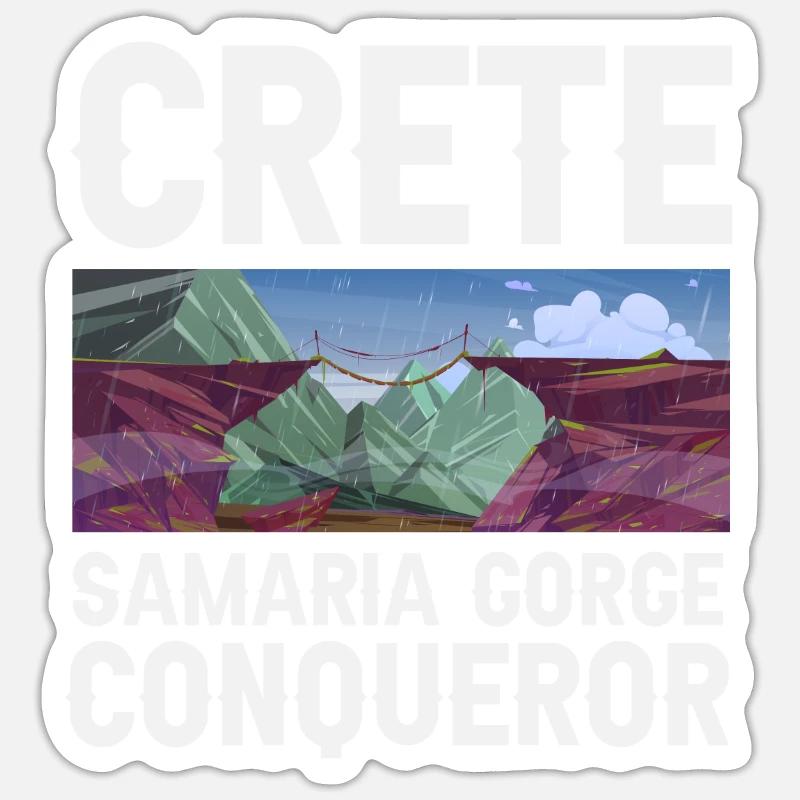 Crete Samaria Gorge Conqueror Sticker size S (10 x 10 cm)