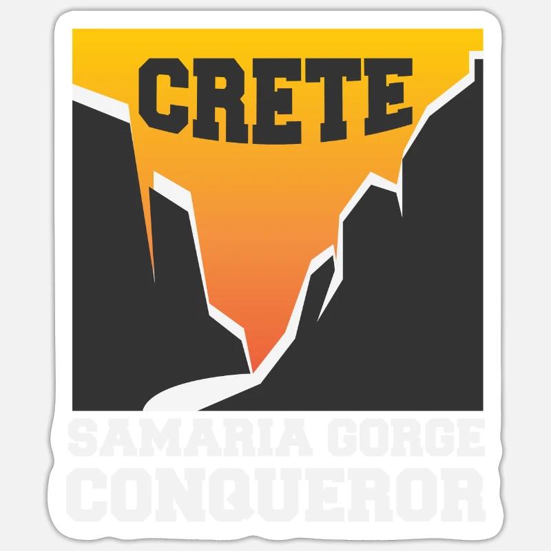 Crete Samaria Gorge Conqueror Sticker size S (10 x 10 cm)