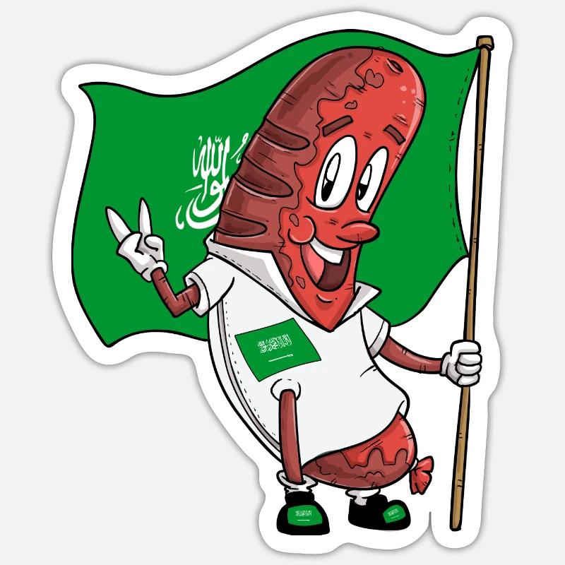 Arabic Pork Bratwurst - Sticker size S (10 x 10 cm) - white matte