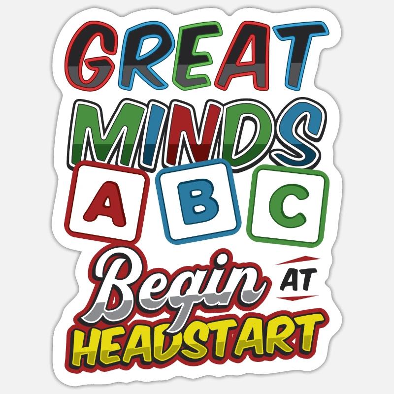 Great minds start at Headstart, ABCD Teacher Sticker size S (10 x 10 cm)