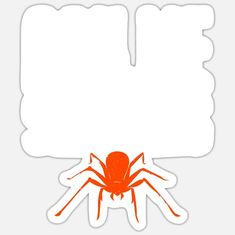 Spider Lover Geschenke - Sticker Größe S (10 x 10 cm) - Mattweiß