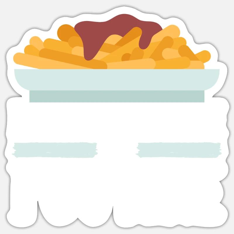 Cheese Curds Gravy Mix Canada Poutine Sticker Größe S (10 x 10 cm)