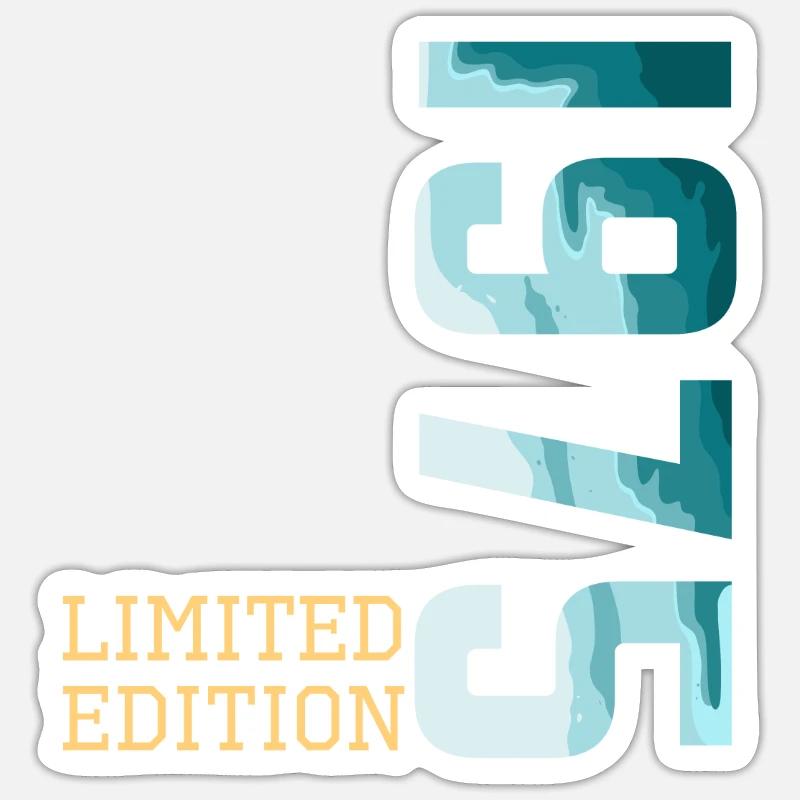 1975 Édition limitée - Sticker taille S (10 x 10 cm) - blanc mat